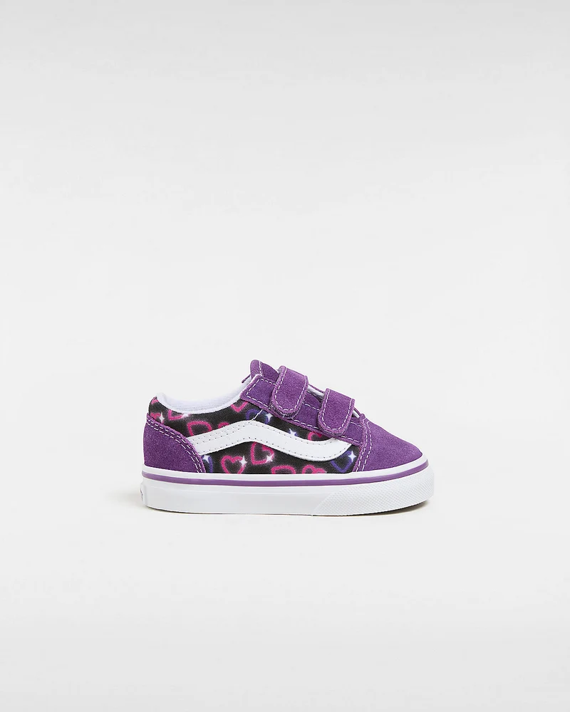 VANS Kleinkinder Old Skool V Neon Hearts Trainer – Lila