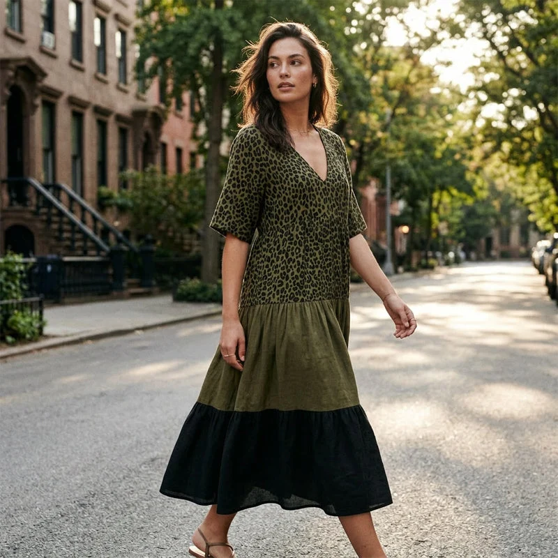 Oellame | Elegantes Maxikleid mit Stufenrock