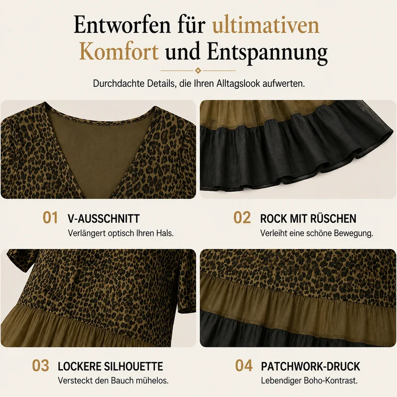 Oellame | Elegantes Maxikleid mit Stufenrock