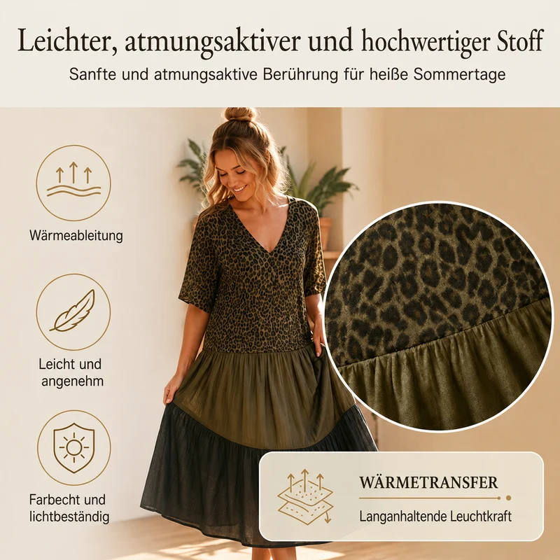 Oellame | Elegantes Maxikleid mit Stufenrock