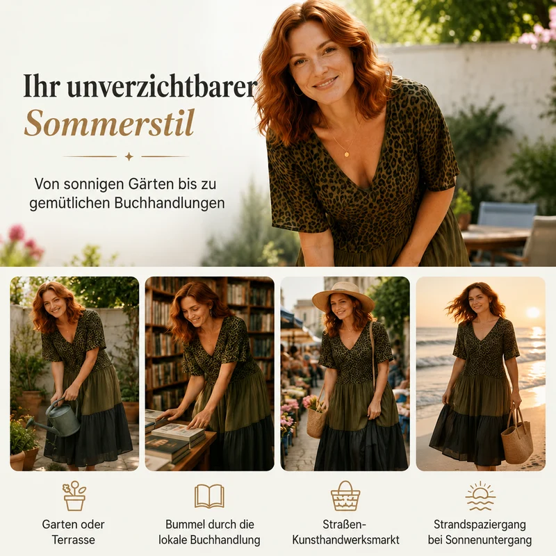 Oellame | Elegantes Maxikleid mit Stufenrock
