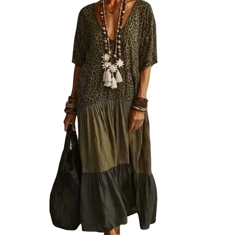 Oellame | Elegantes Maxikleid mit Stufenrock