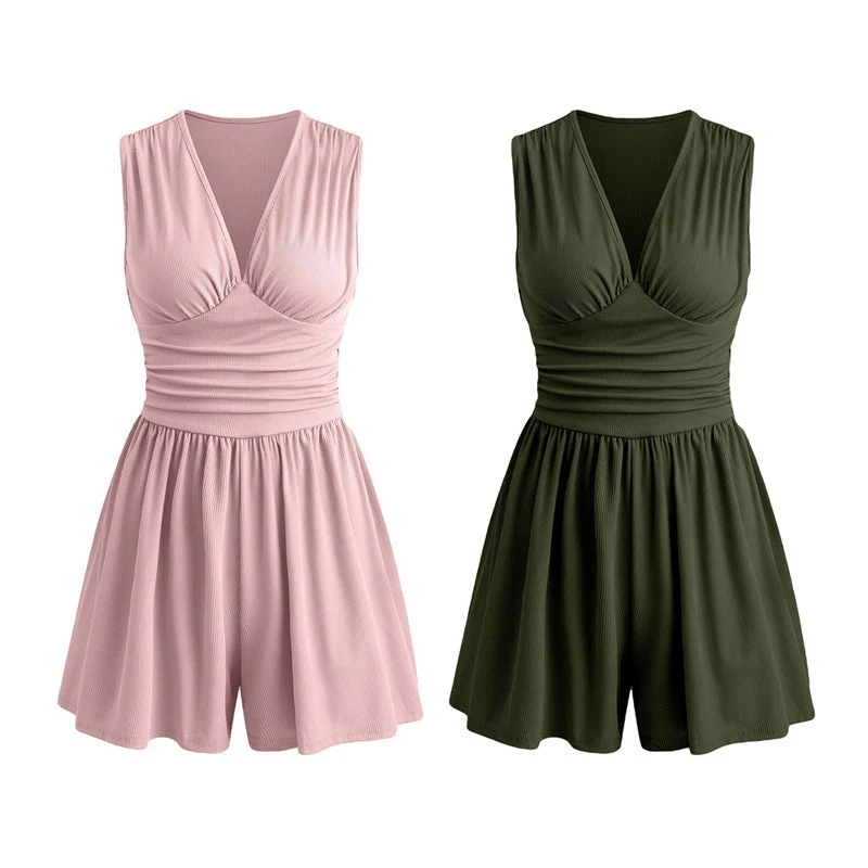 Sanbeia | Ärmelloser Playsuit mit Plisseetaille