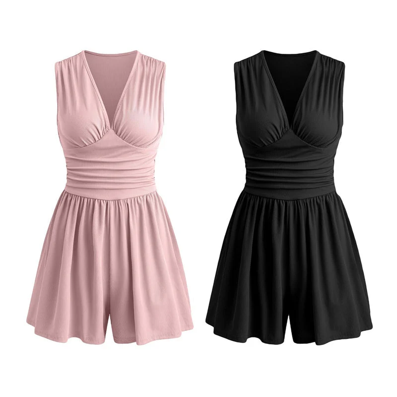 Sanbeia | Ärmelloser Playsuit mit Plisseetaille