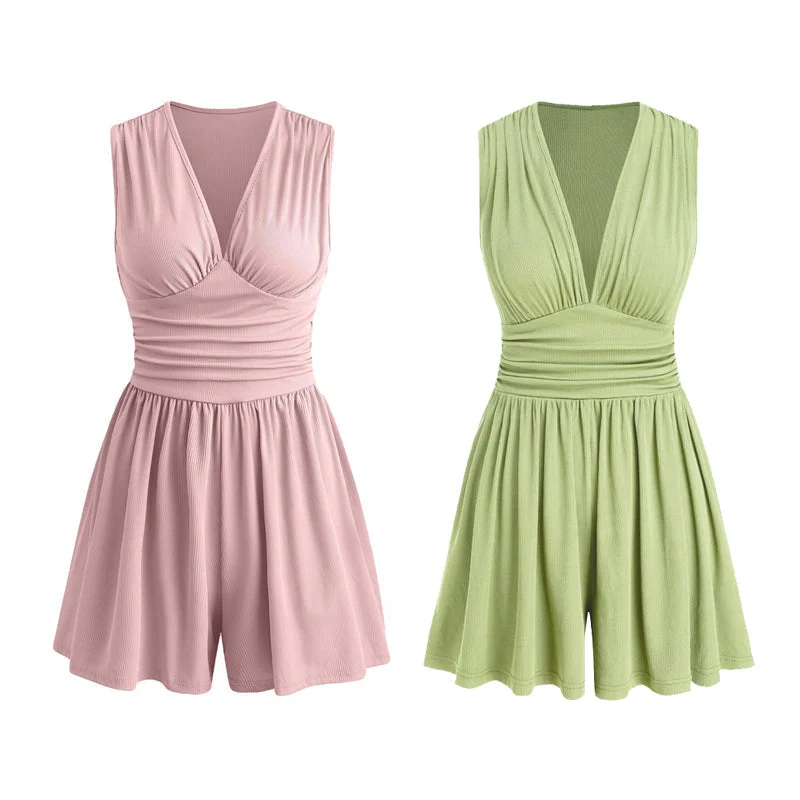Sanbeia | Ärmelloser Playsuit mit Plisseetaille
