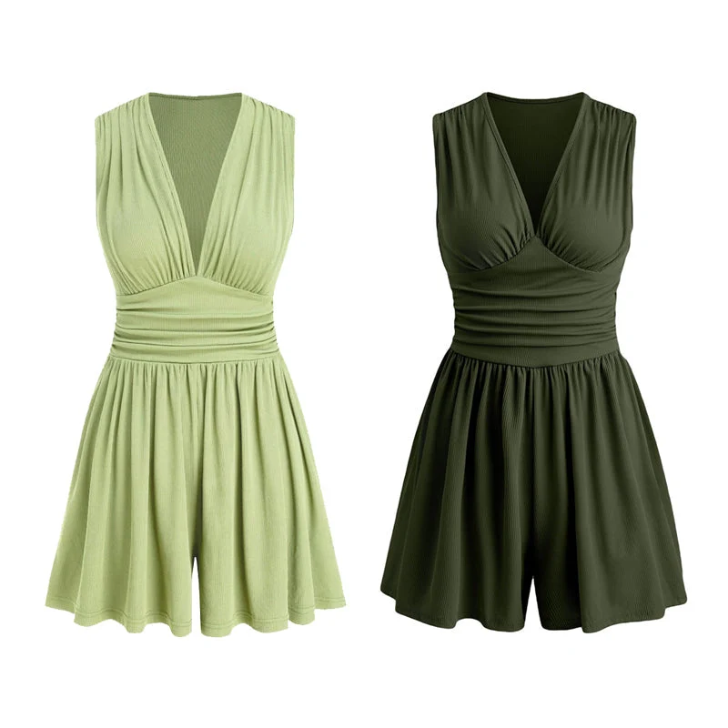 Sanbeia | Ärmelloser Playsuit mit Plisseetaille