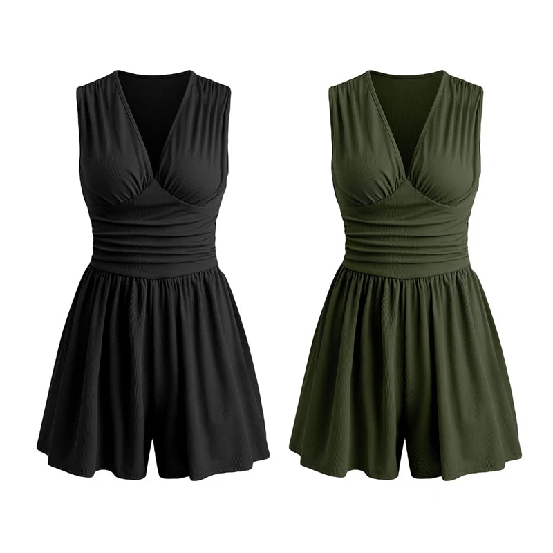 Sanbeia | Ärmelloser Playsuit mit Plisseetaille