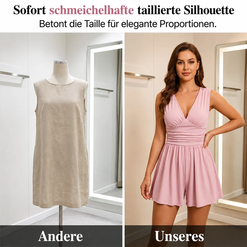 Sanbeia | Ärmelloser Playsuit mit Plisseetaille