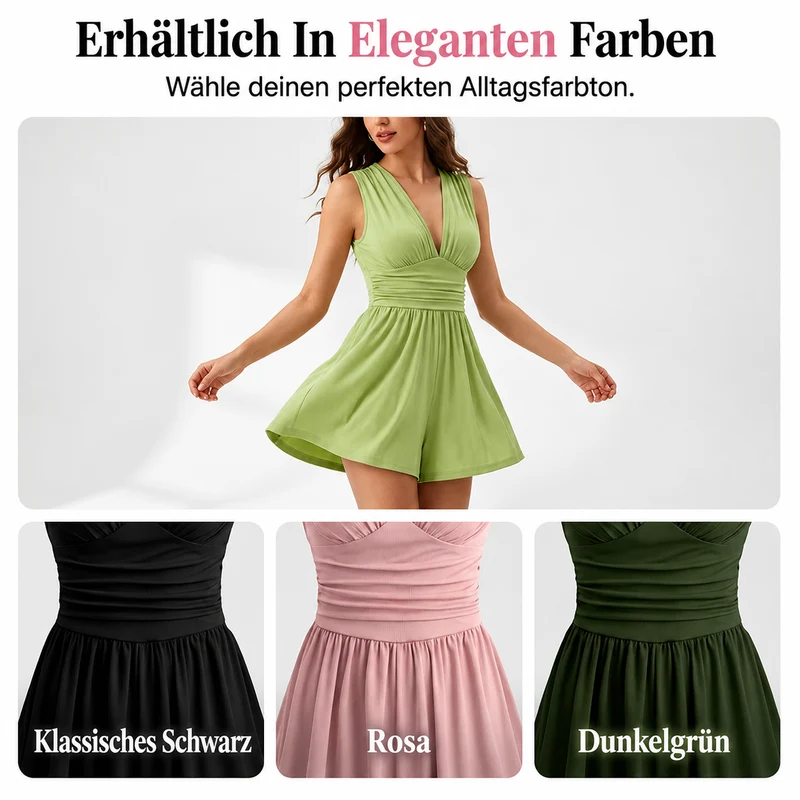Sanbeia | Ärmelloser Playsuit mit Plisseetaille
