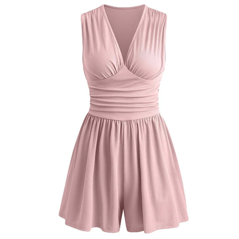 Sanbeia | Ärmelloser Playsuit mit Plisseetaille