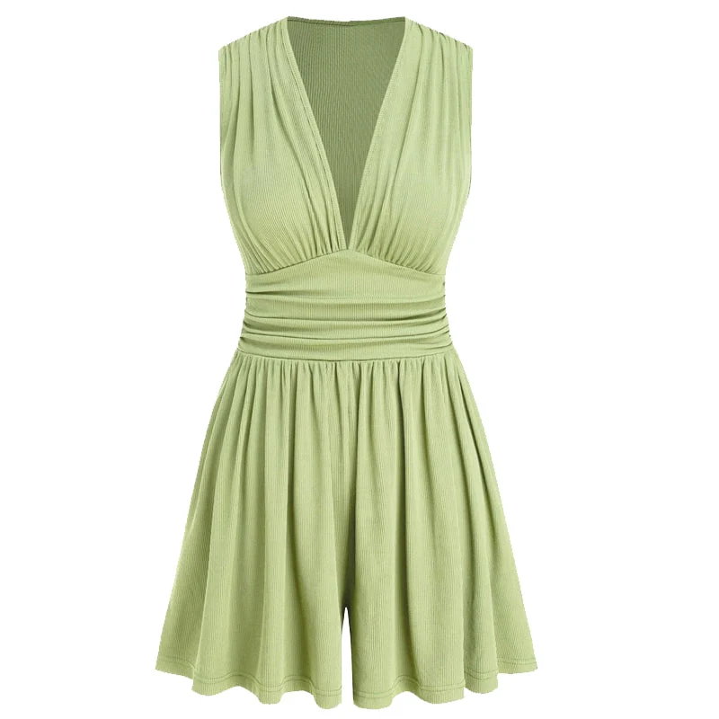 Sanbeia | Ärmelloser Playsuit mit Plisseetaille