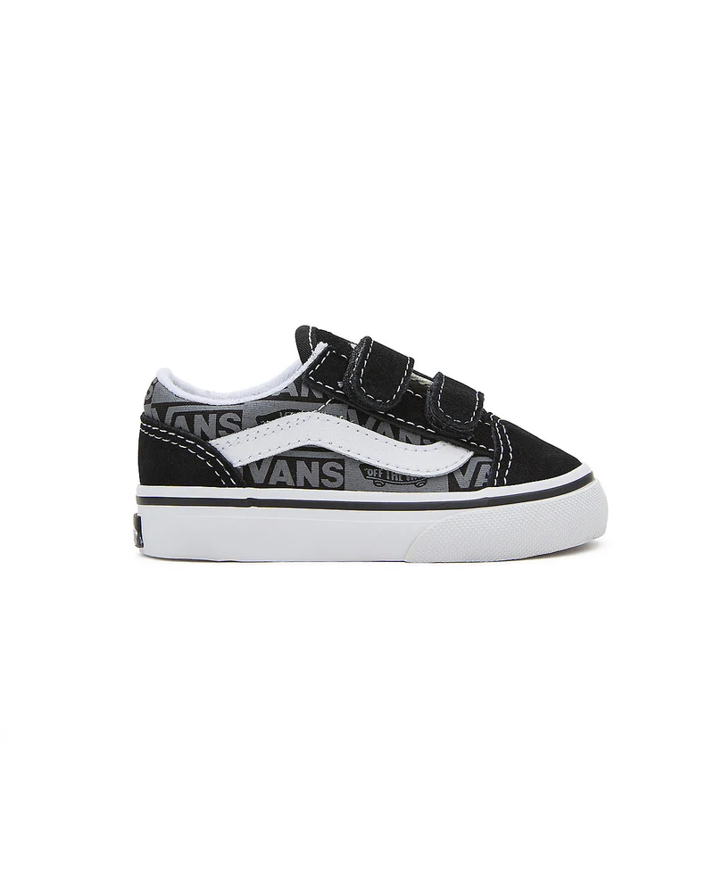 VANS Old Skool V Logo-Sneaker für Kleinkinder – Schwarz