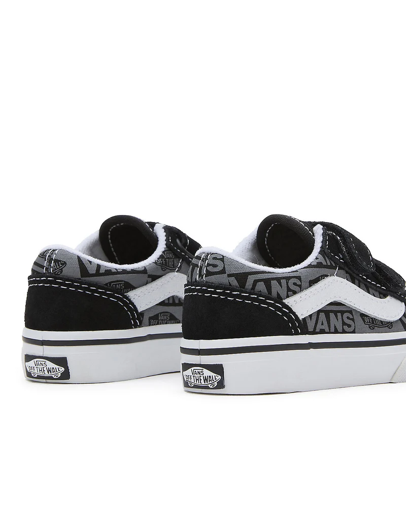 VANS Old Skool V Logo-Sneaker für Kleinkinder – Schwarz