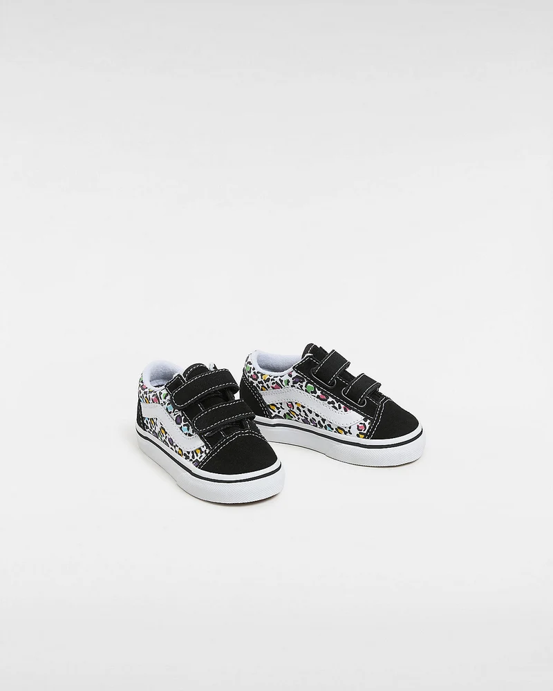 VANS Old Skool V Animal Pop-Sneaker für Kleinkinder – Schwarz
