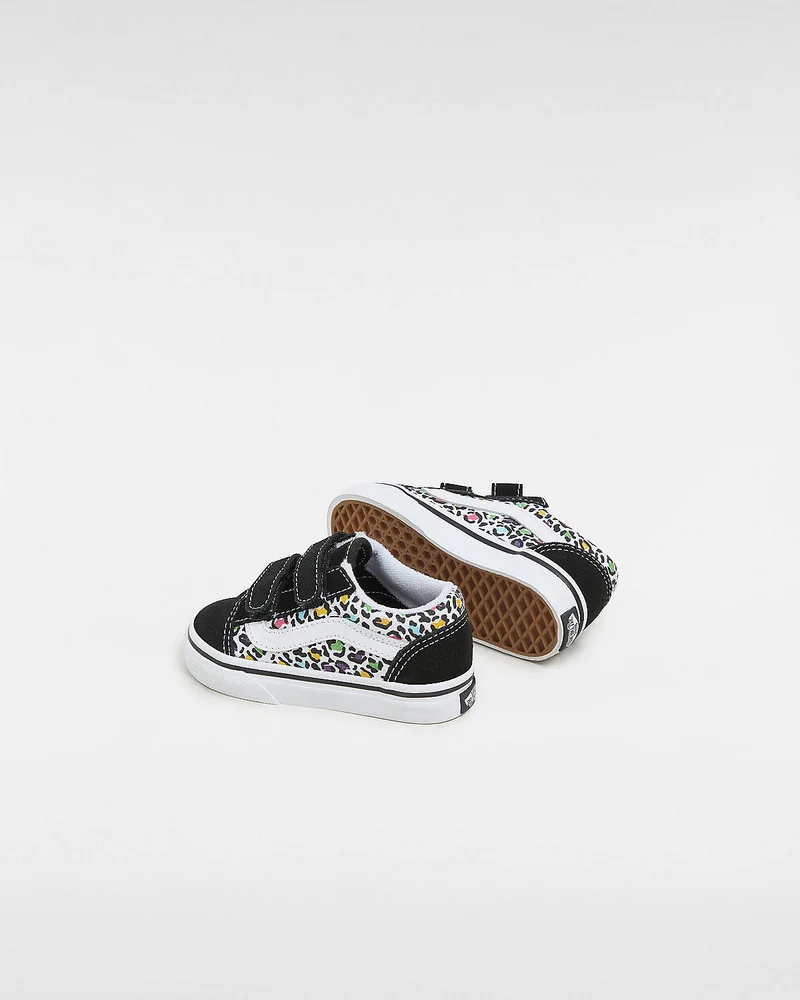 VANS Old Skool V Animal Pop-Sneaker für Kleinkinder – Schwarz