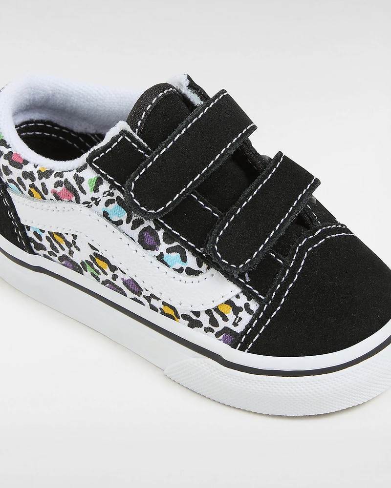 VANS Old Skool V Animal Pop-Sneaker für Kleinkinder – Schwarz