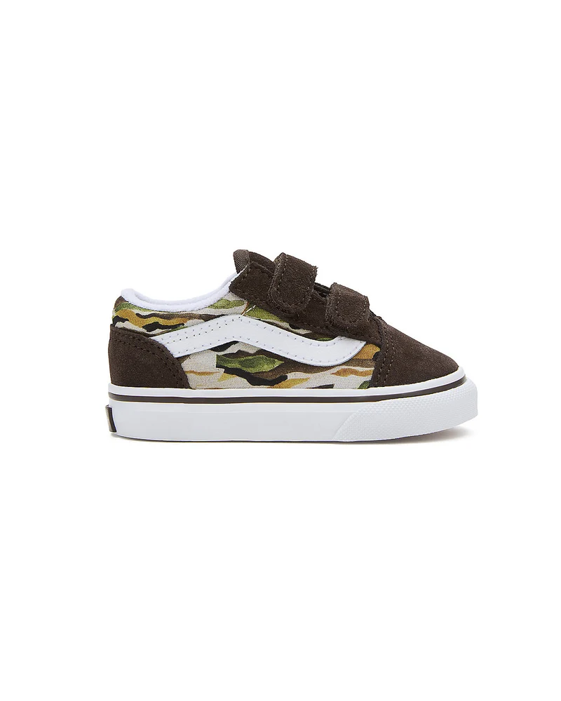 VANS Old Skool V Painted Camo Sneaker für Kleinkinder – Braun