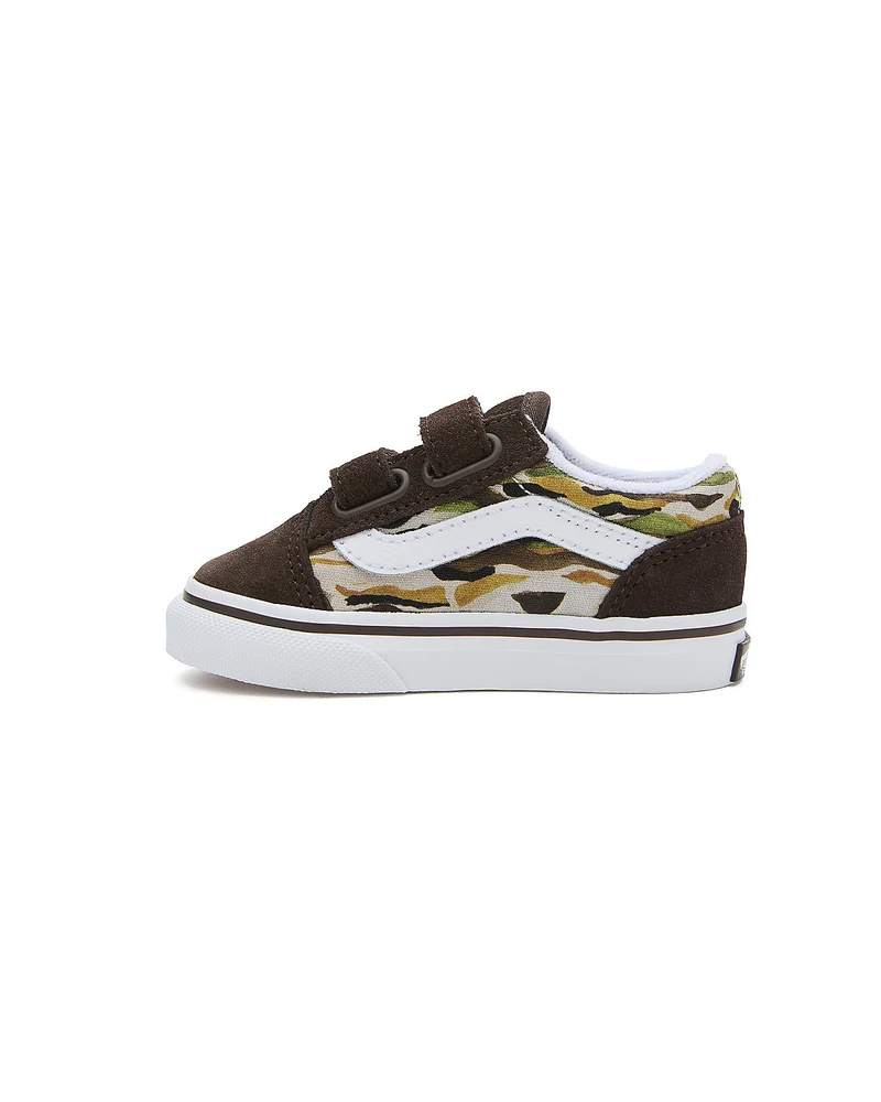 VANS Old Skool V Painted Camo Sneaker für Kleinkinder – Braun