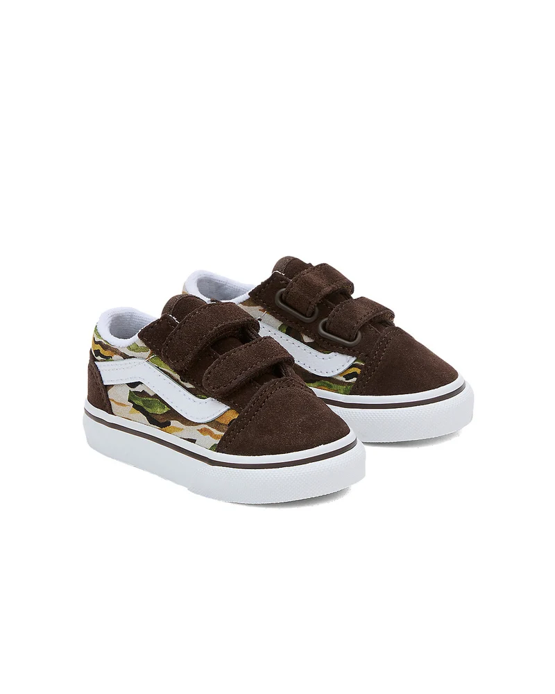 VANS Old Skool V Painted Camo Sneaker für Kleinkinder – Braun