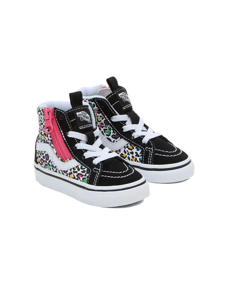 VANS Sk8-Hi Reissue Animal Pop-Sneaker mit seitlichem Reißverschluss für Kleinkinder – Schwarz