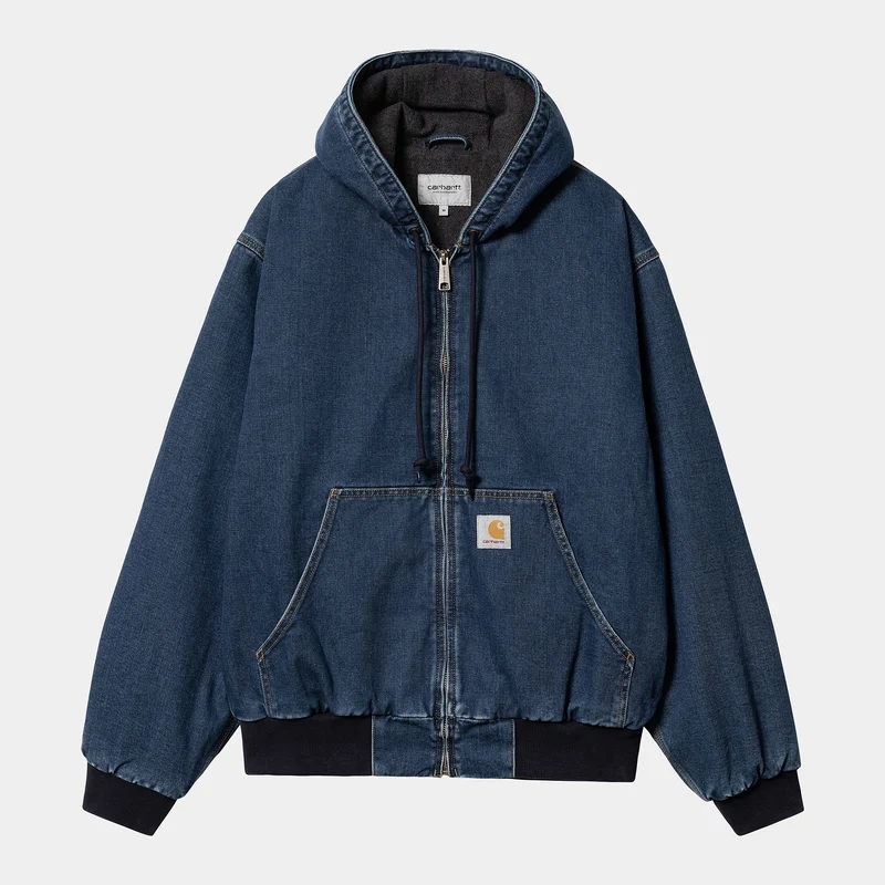 Carhartt WIP Herren OG Active Stone-Washed Jacke - Blau