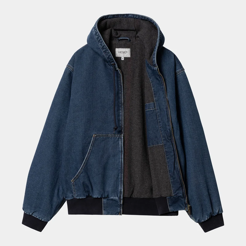 Carhartt WIP Herren OG Active Stone-Washed Jacke - Blau