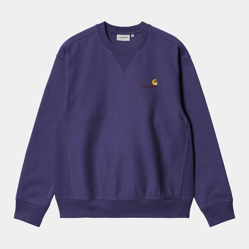 Carhartt WIP Herren American Script Sweatshirt - Aura