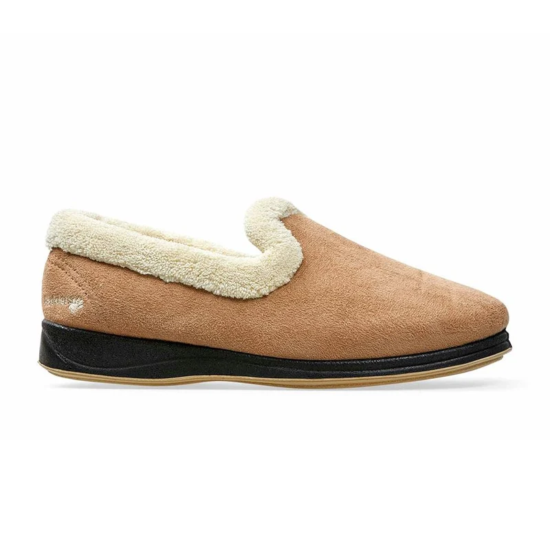 Padders Ladies Slippers 2E Fit Vulcanised - REPOSE - Repose / null - TAUPE /CAMEL