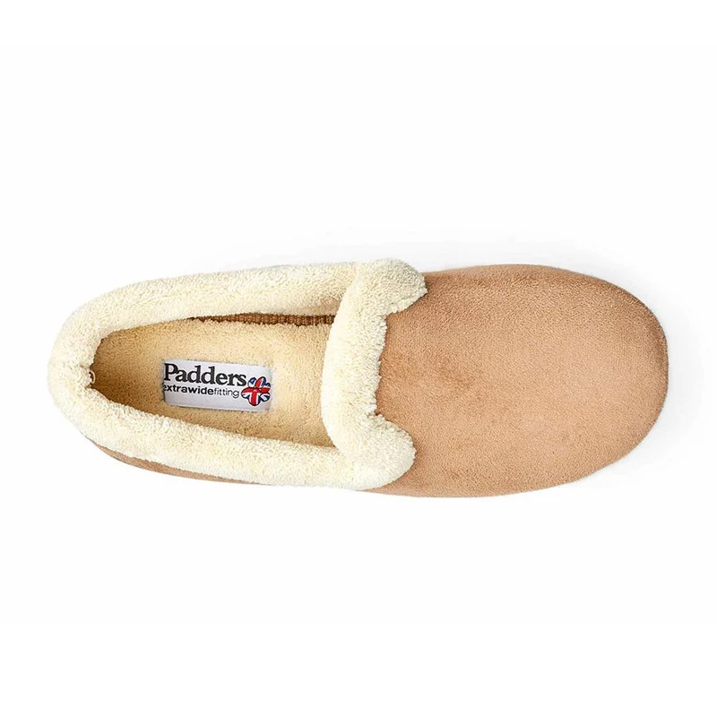Padders Ladies Slippers 2E Fit Vulcanised - REPOSE - Repose / null - TAUPE /CAMEL