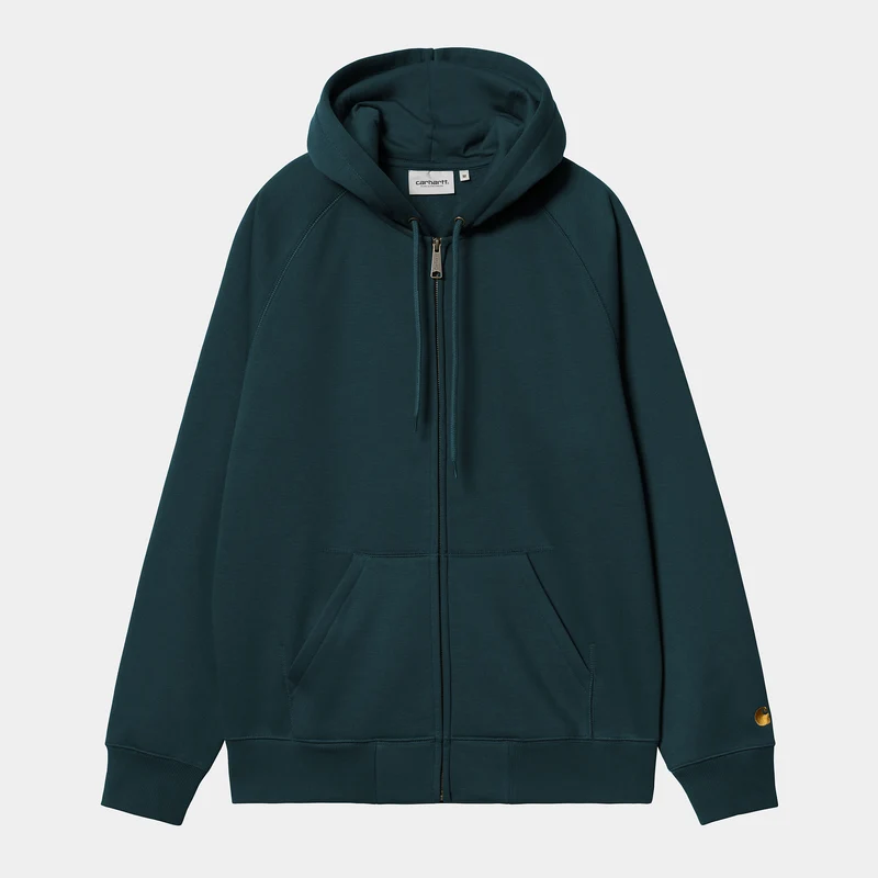 Carhartt WIP Herren Chase Reißverschluss vorne Jacke Hoodie - Entenblau