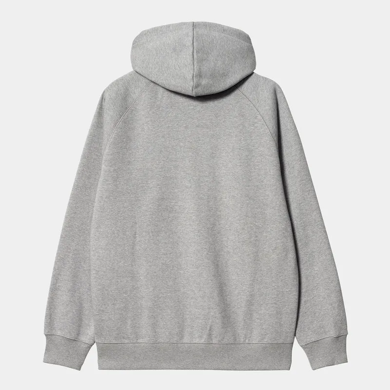 Carhartt WIP Herren Chase Reißverschluss vorne Jacke Hoodie - Grau meliert