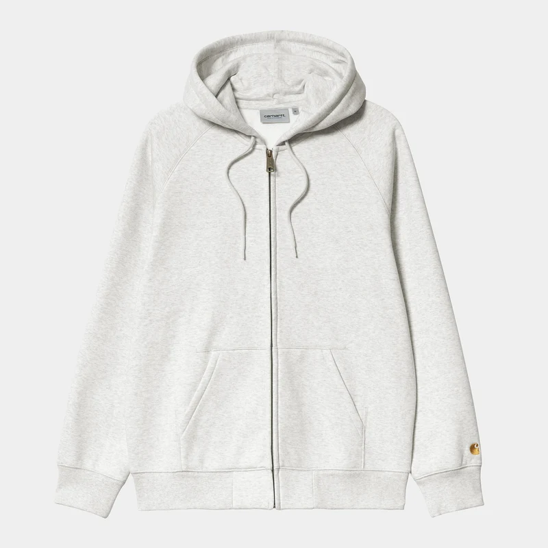 Carhartt WIP Herren Chase Kapuzenjacke mit Reißverschluss vorne - Ash Heather