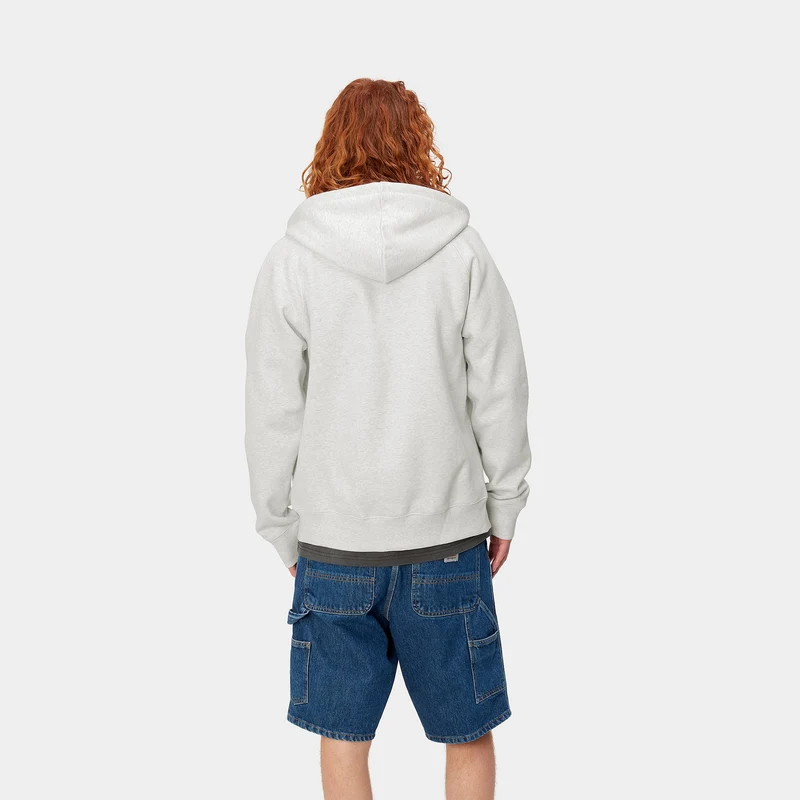 Carhartt WIP Herren Chase Kapuzenjacke mit Reißverschluss vorne - Ash Heather