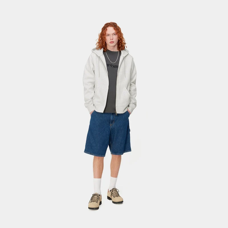 Carhartt WIP Herren Chase Kapuzenjacke mit Reißverschluss vorne - Ash Heather
