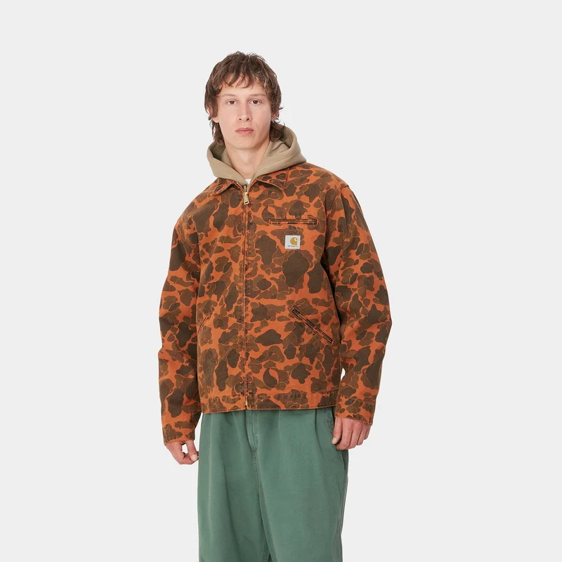 Carhartt WIP Duck Detroit Jacke für Herren - Entengrün / Kurkuma