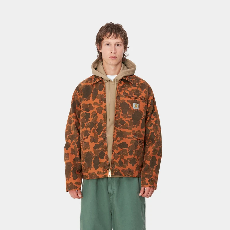 Carhartt WIP Duck Detroit Jacke für Herren - Entengrün / Kurkuma