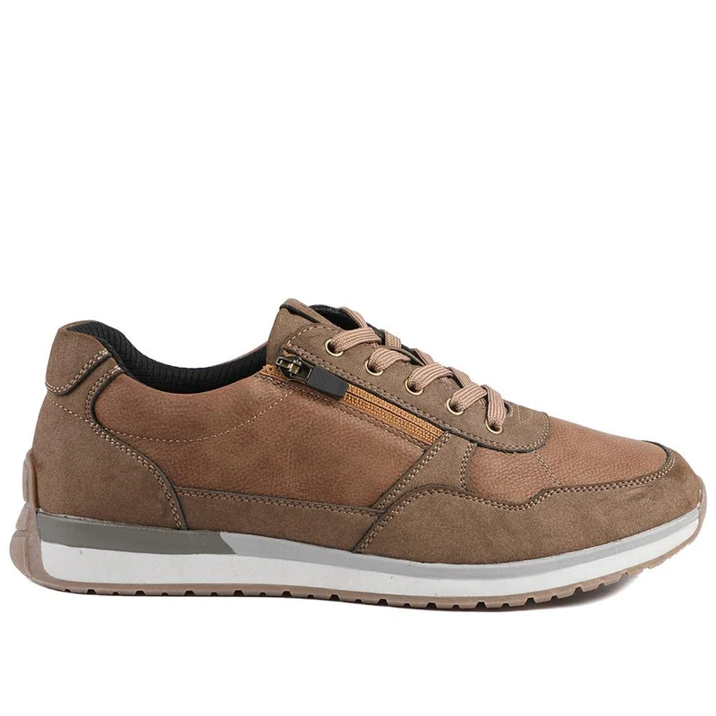 Lace Up Trainer with Grip Sole - GANG42005 / 327 859 - Brown