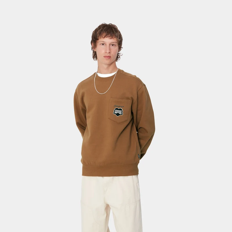 Carhartt WIP Sweat-Oberteil mit Herzzug für Herren - Hamilton Brown