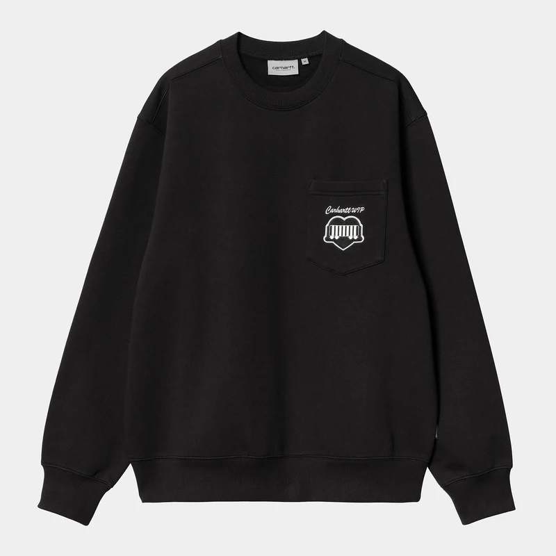 Carhartt WIP Sweat-Top mit Herz-Zug für Herren - Schwarz