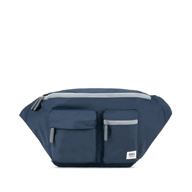 ROKA Ovale M XL-Tasche aus recyceltem Nylon - Mitternacht