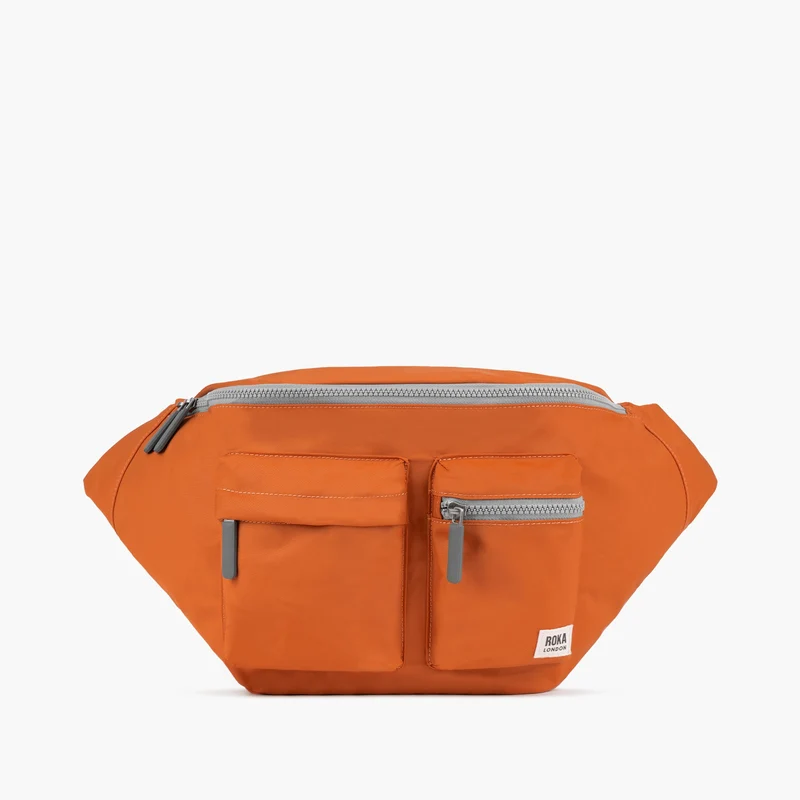 ROKA Ovale M XL-Tasche aus recyceltem Nylon - Gebranntes Orange