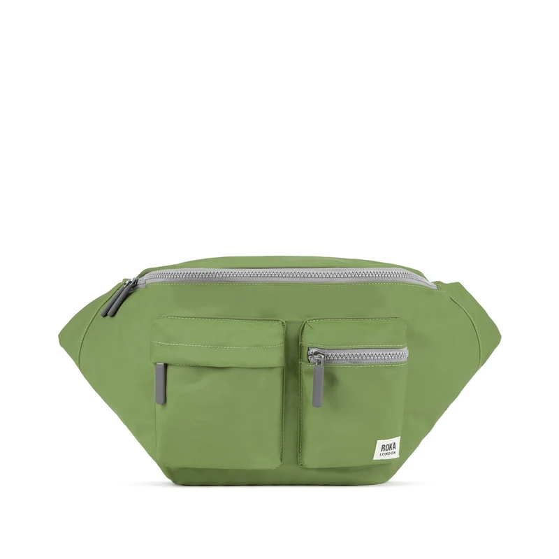 ROKA Ovale M XL-Tasche aus recyceltem Nylon - Avocado