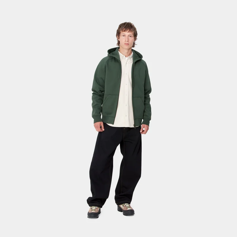 Carhartt WIP Herren Chase Kapuzenjacke mit Reißverschluss vorne - Sycamore Tree