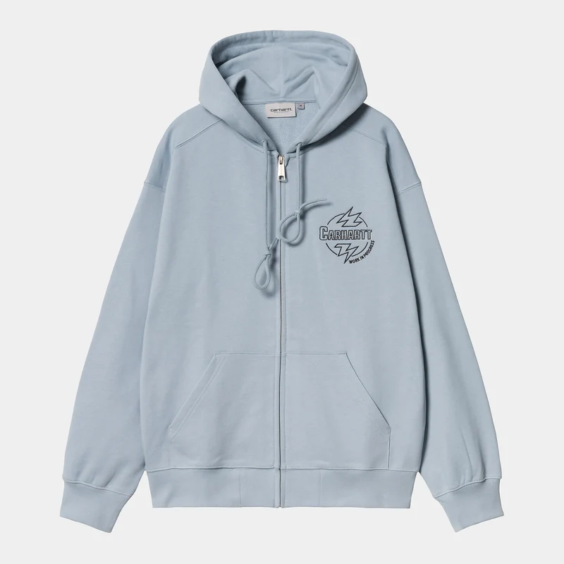 Carhartt WIP Ablaze Kapuzenjacke für Herren mit Reißverschluss vorne - Misty Sky