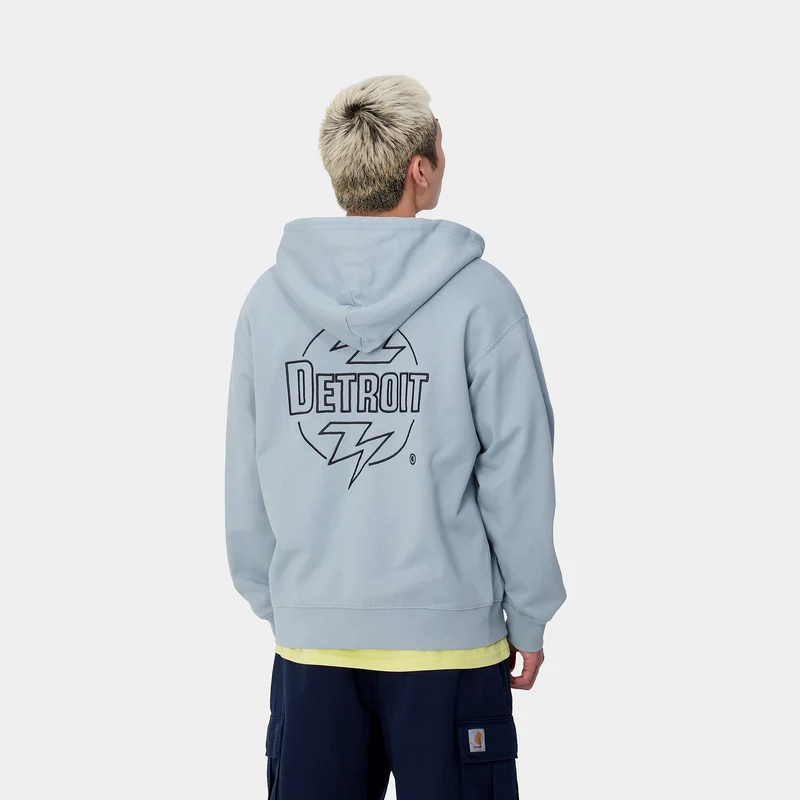 Carhartt WIP Ablaze Kapuzenjacke für Herren mit Reißverschluss vorne - Misty Sky
