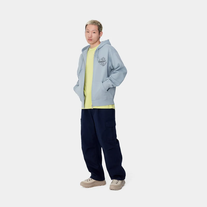 Carhartt WIP Ablaze Kapuzenjacke für Herren mit Reißverschluss vorne - Misty Sky