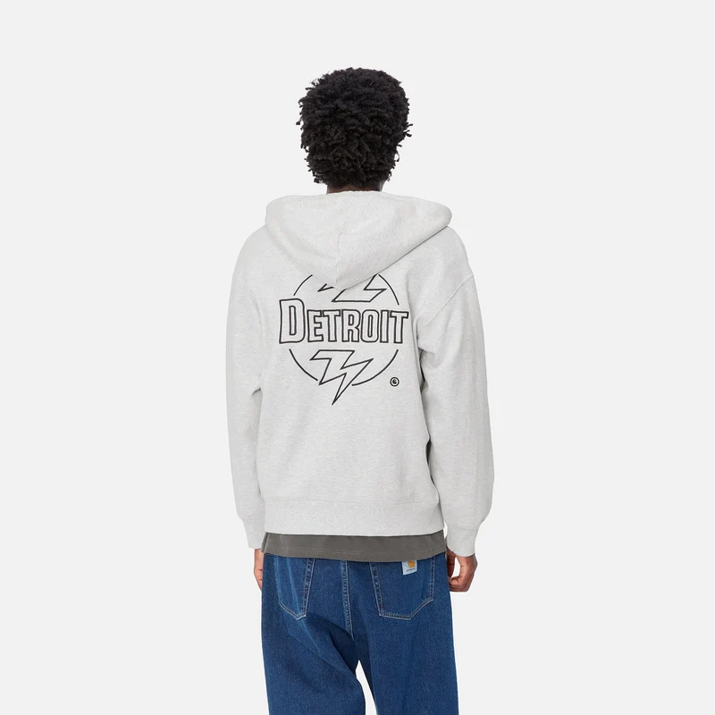 Carhartt WIP Ablaze Kapuzenjacke mit Reißverschluss vorne für Herren - Ash Heather