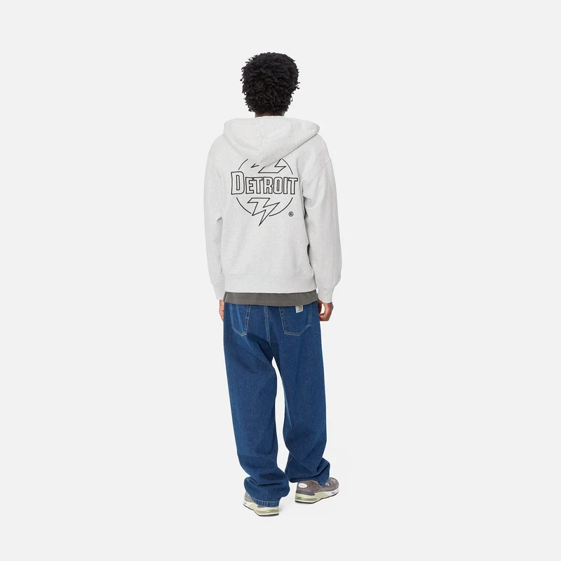 Carhartt WIP Ablaze Kapuzenjacke mit Reißverschluss vorne für Herren - Ash Heather