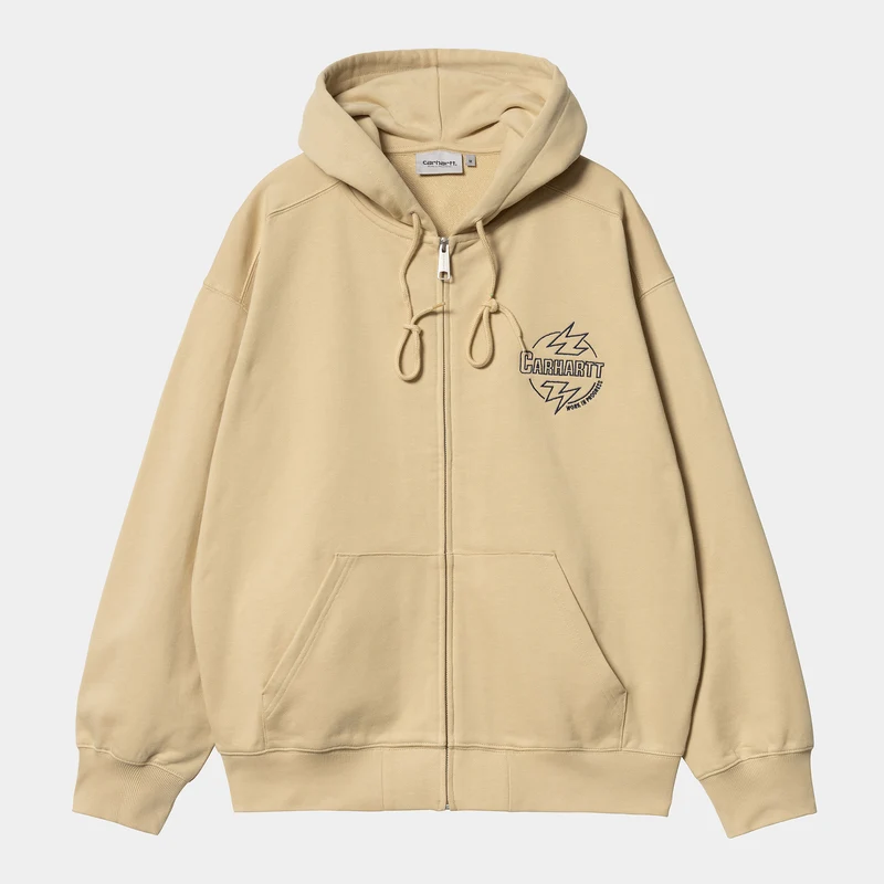 Carhartt WIP Ablaze Kapuzenjacke für Herren mit Reißverschluss vorne - Cornsilk