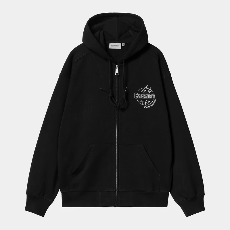 Carhartt WIP Ablaze Kapuzenjacke mit Reißverschluss vorne für Herren - Schwarz